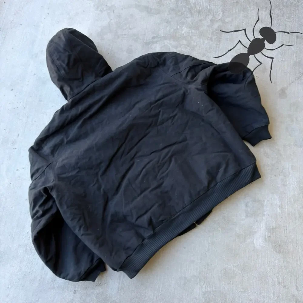 Carhartt J140 BLK black hooded work wear jacket - Picture 5 of 7